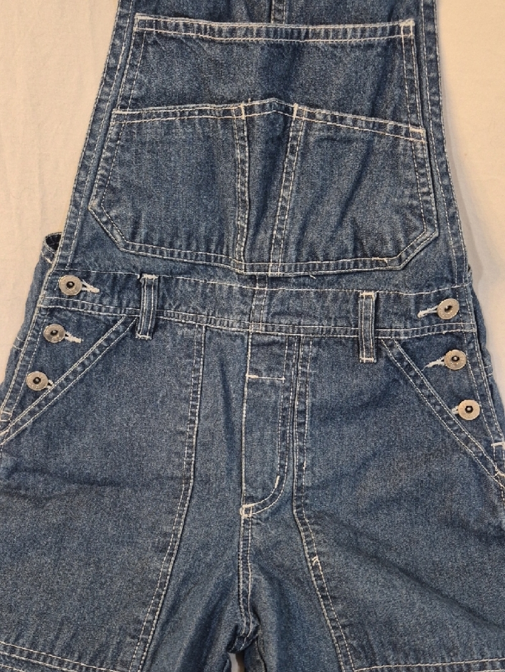 725 Originals Denim Overalls Romper Classic Blue Size Medium - Picture 5 of 8